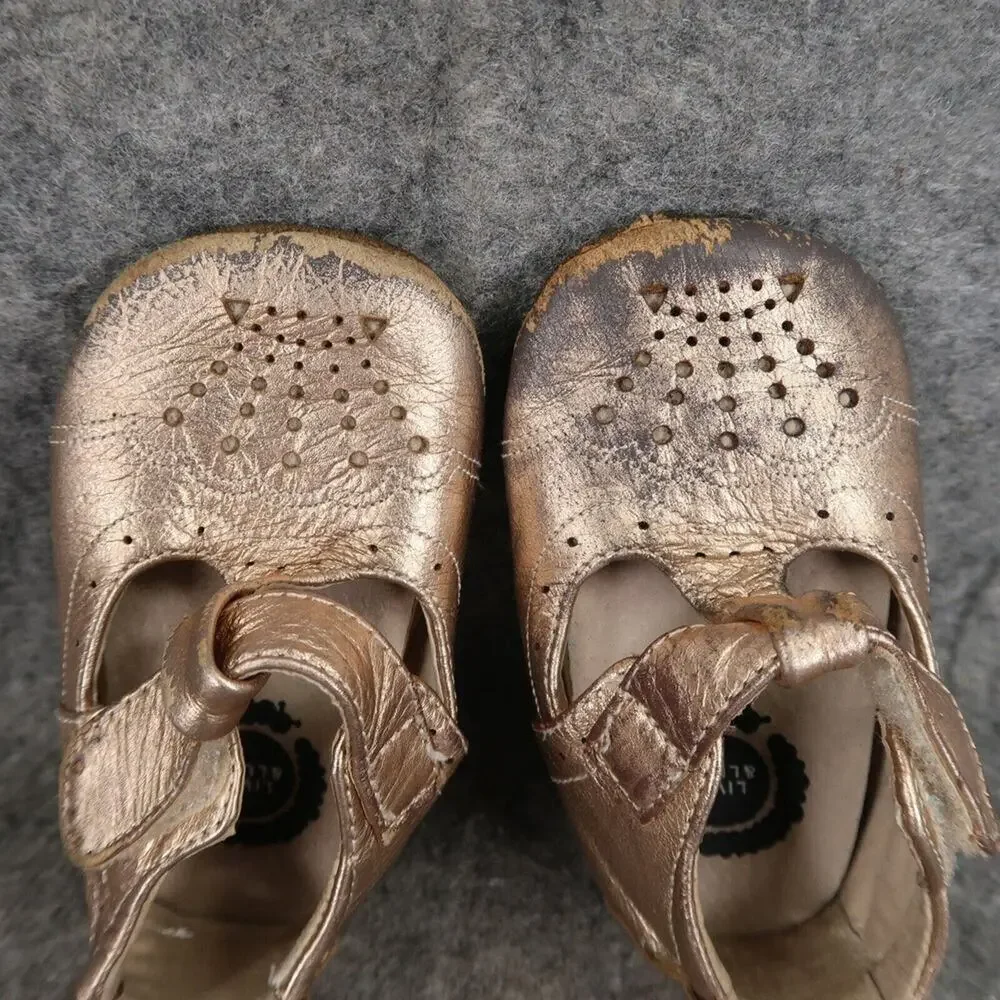 Livie & Luca Shoes Baby 6-12 Months Cora III Rosegold Metallic Mary Jane Leather